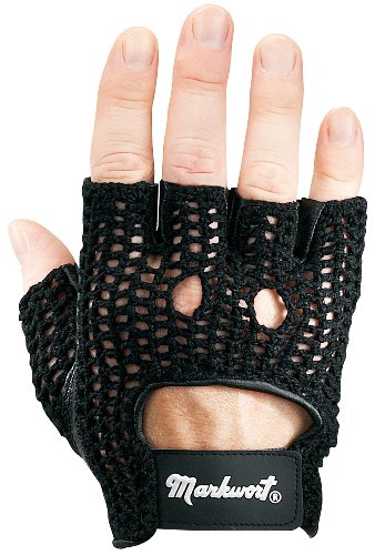 Markwort Knit Back Weight Lifting Gloves, Black, Small