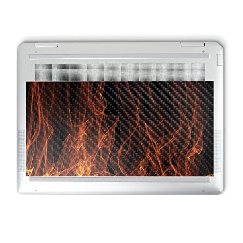 Image of MightySkins Carbon Fiber Skin Compatible with HP Spectre x360 14 inch (2022) Full Wrap Kit - Charcoal Flames | Protective, Durable Textured Carbon Fiber Finish | Easy to Apply | Made in The USA