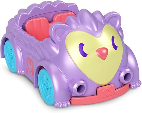 Miniatura 3 de Polly Pocket - Juego de vehículo coleccionable de micro metal, muñeca posable y mascota, muñeca Crissy con coche convertible morado erizo y juego de