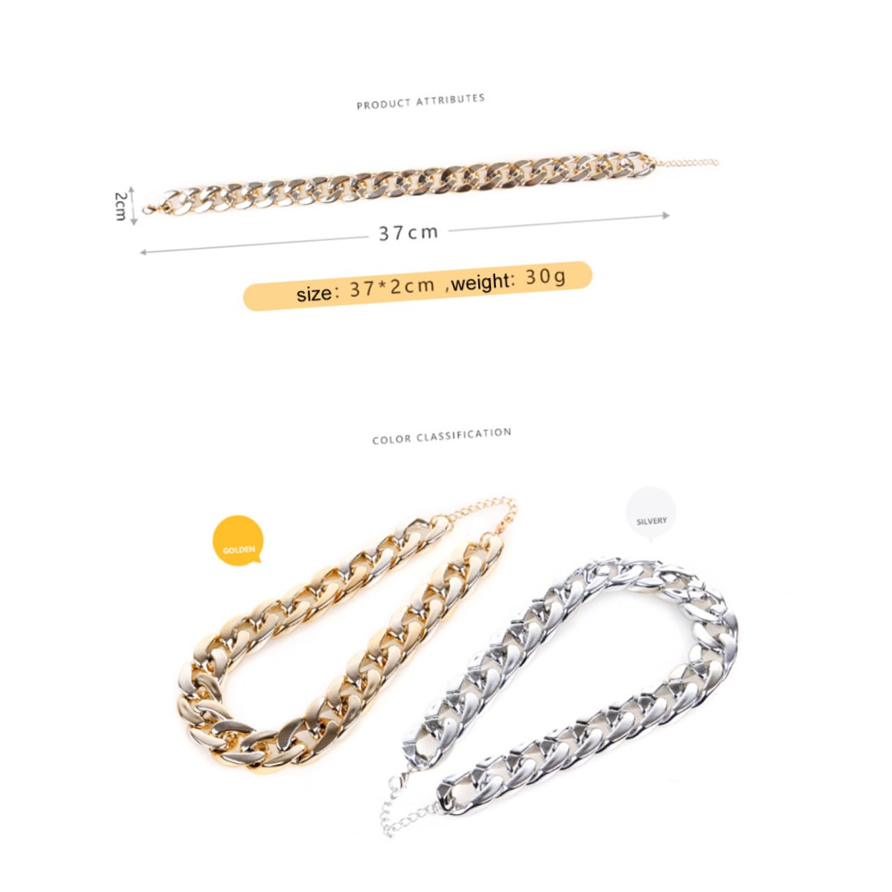 BESPORTBLE Pet Necklace Chain Dog Gold Chain Fashion Cool Pendant for Cat Small Dog Metal Pet Pendant