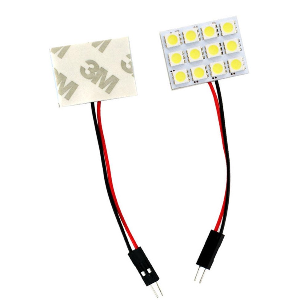 10 Pezzi Luce LED Interna Auto 12V | Pannello Cupola Con Adattatori T10/BA9S/Festone | 5050 SMD 12 LED - Foto 4