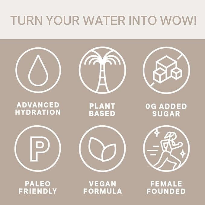 Image of Cure Hydration | Plant-Based Electrolyte Drink Mix | No Added Sugar | Dehydration Relief Powder Made with Coconut Water | Non-GMO | Vegan | Pouch of 14 Packets - Peach Mango