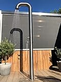 Model Pipe solardusche, gebürsteter Edelstahl, 20 Liter, gartendusche pooldusche außenendusche