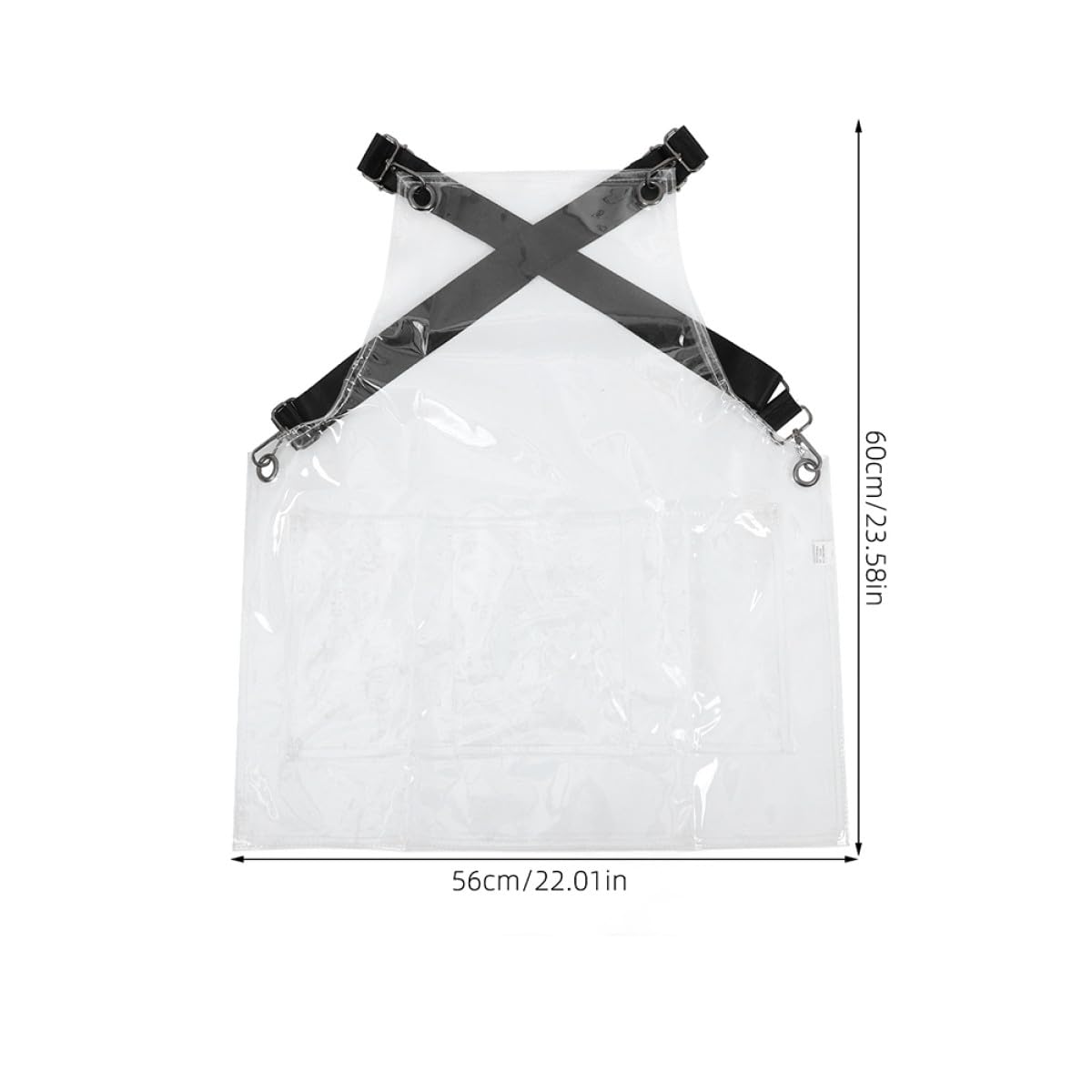 STOBAZA Grembiule Trasparente da Lavoro per Parrucchiere con Tasche, Tracolla Regolabile, Materiale Tpu Leggero e Resistente, Grembiule da Salone di Bellezza per Donna, Protezione