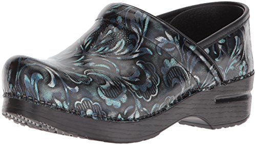 Dansko Women's Professional Clog, Blue Damask, 10.5-11 M US