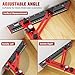 Stair Tread Template Tool, Stair Tread Jig with Triangular Structure Brace and Edge Flip Stops, for Accurately Measuring Stairs, Riser, Partitions, 8-72 in Solid Aluminum Alloy Stair Gauge