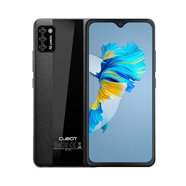 Phone-Unlocked-CUBOT-Note-7-4G-Smartphone-Unlocked-Android-10-2GB-RAM16GB-ROM128GB-Extendable-by-TF-Card-55-Inch-Dewdrop-Screen-Three-Card-Slots-Black CUBOT Phone Unlocked, Note 7 4G Smartphone Unlocked, Android 10, 2GB RAM+16GB ROM,128GB Extendable by TF Card, 5.5 Inch Dewdrop Screen, Three Card Slots (Black)