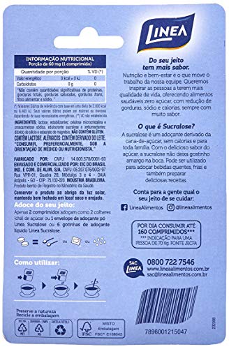 Adoçante Sucralose Linea com 100 Unidades