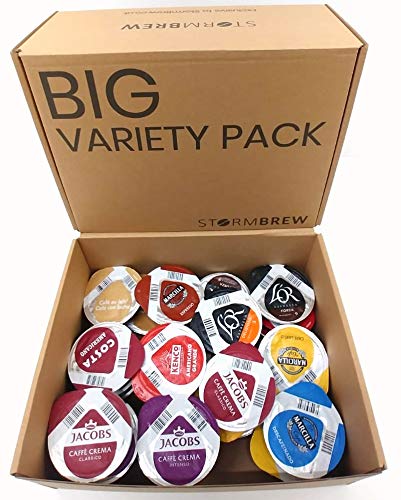 32 Tassimo T Discs (Pods, Capsules) Coffee Only Variety, Selection Pack in StormBrew Gift Box