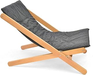 HZH Cadeiras de piquenique dobráveis Folding Hardwood AjustávelCadeira de praia tradicional, Espreguiçadeira à beira-mar Espreguiçadeira de madeira Espreguiçadeira Pátio de jardim ao ar livre, Cinza