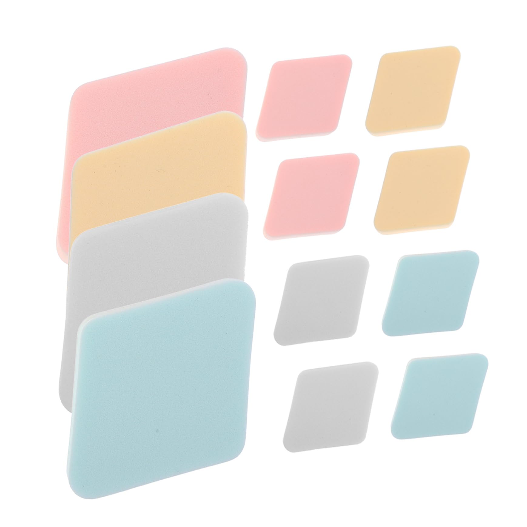 VICASKY 12 Pack Makeup Powder Beauty Tools Facial Makeup Puff Wedges for Blending Safe Gentle for Sensitive Skin