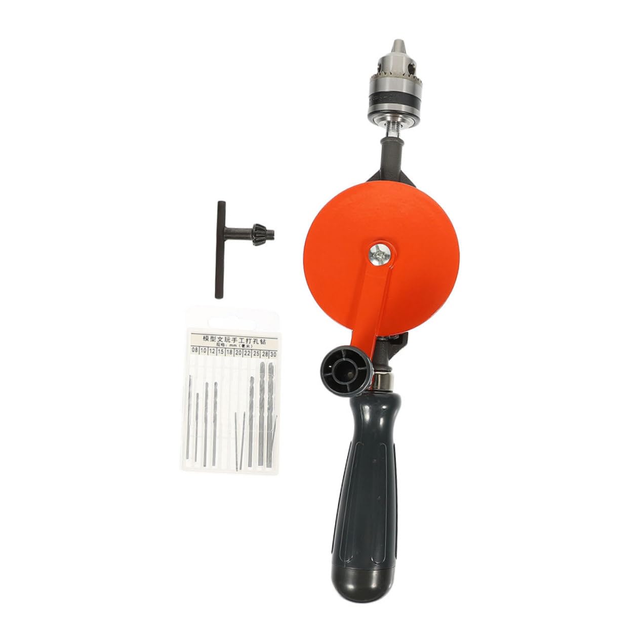 Trapano Manuale in Acciaio 3/8 Pollici, Controllo Manuale e Precisione per Fori nel Legno, per Studenti e Modellismo
