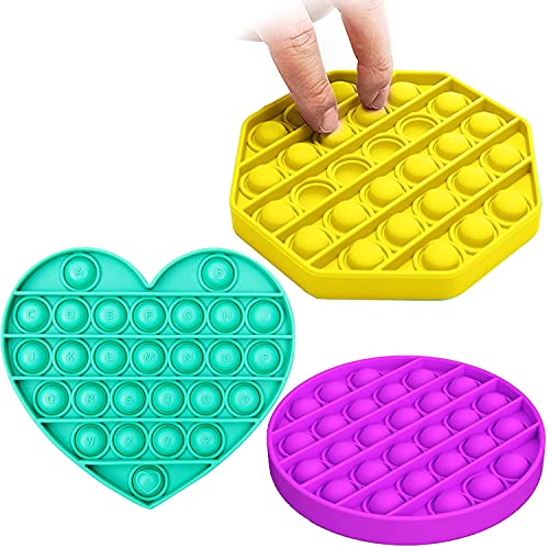 Image of pop it Fidget Toys, pop it Fidget Toy Set | pop its Fidget Toys, Fidget Toys pop it Rainbow, pop it Toy, | poppit Fidget Toy, Rainbow pop it, Push pop Bubble Fidget Toy (Three Colors)