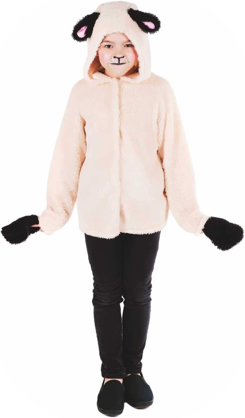 Amazon child wooly sheep costume lamb costume for children kids black and white sheep