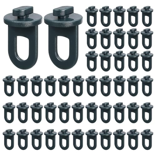 50 Pack Greenhouse Twist Clips Hanging Anchors for Inside Greenhouse Glazing Bar Channels Insulation Clips Plant Support Garden Accessories Dark Green