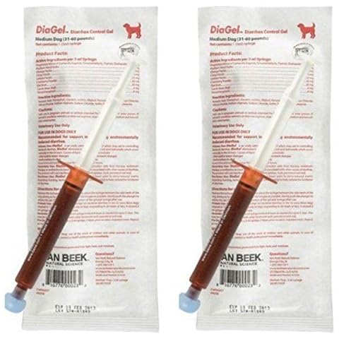 Diagel Diarrhea Control Gel for Medium Sized Dogs 31-60 Pounds, 3 mL Syringes, 2 Pack Cover
