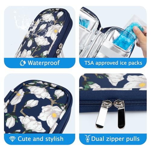 Image of YOUSHARES Insulin Cooler Travel Case, Diabetic Travel Case TSA Approved with 2 Ice Packs for GLP-1, for Ozempic, for Insulin Pens and Insulin Vials for Daily & Travel
