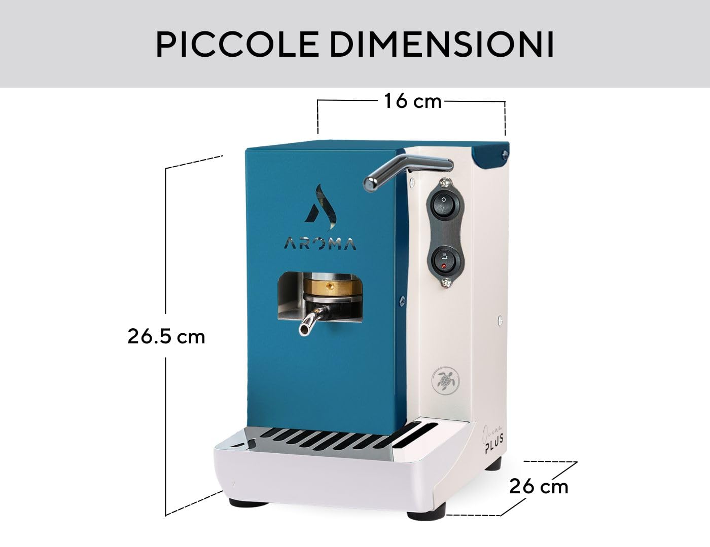 Aroma Plus+ Ocean Macchina caffè espresso cialde ESE 44 (Blu)