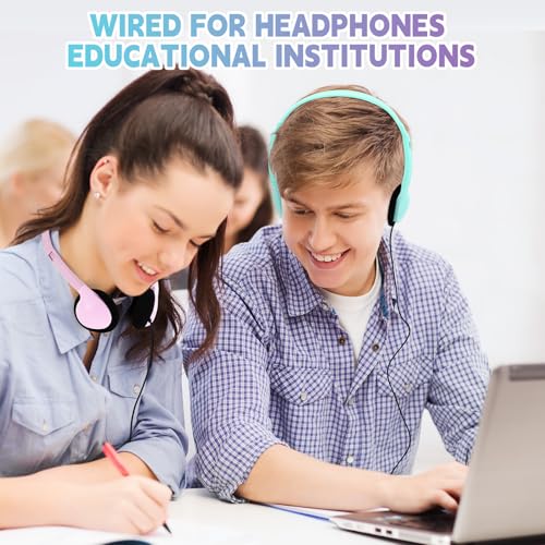 Image of Konohan 30 Pack Headphones Bulk Classroom Headphones, Macaron, Classic
