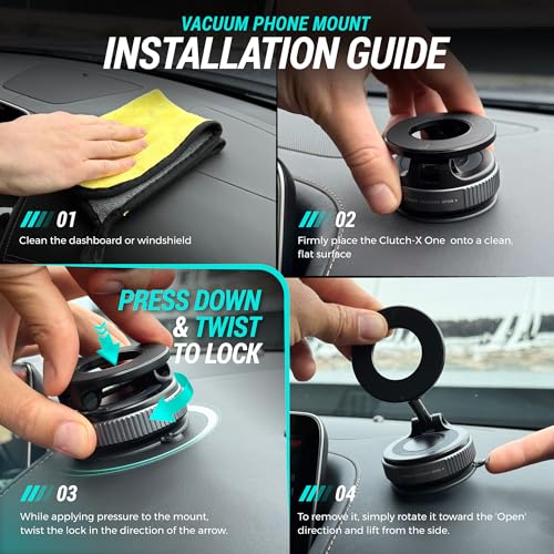 CARMOUNT Clutch-X Vacuum Phone Mount