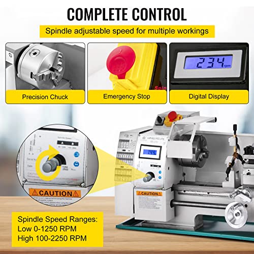 BestEquip Metal Lathe, 8" x 16" Benchtop Lathe, Mini Metal Lathe 02500