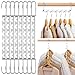 HOUSE DAY Magic Hangers Space Saving Hangers for Clothes Hangers Space Saving Wardrobe Clothing Hanger Oragnizer Closet Space Saver Hangers (12 Pack)