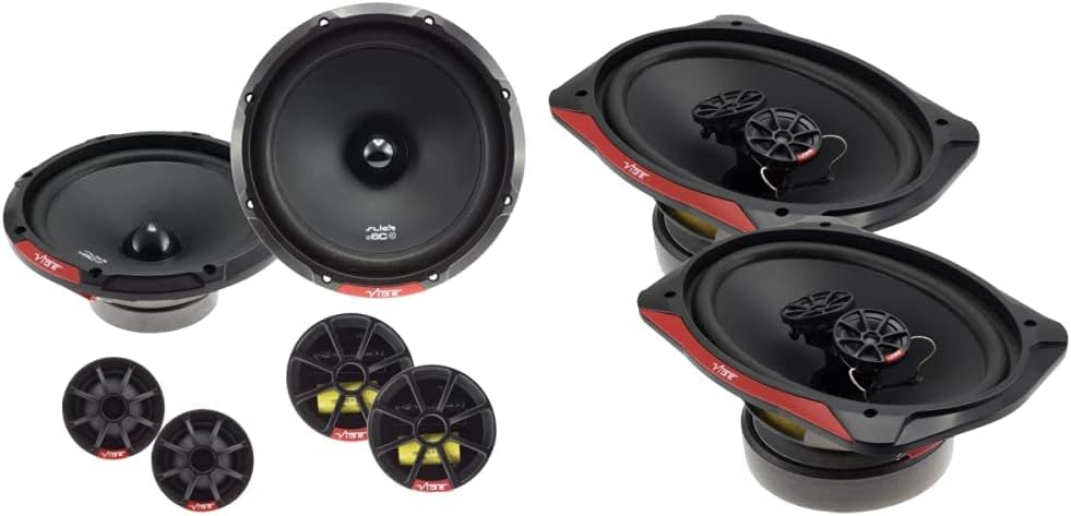 VIBE Slick 6.5” Component speaker - 90/270 W, Black & Slick 6” x 9” Triaxial speaker - 160/480 W (RMS/MAX), Black