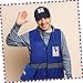 Hicarer Mailman Costume Adult Mail Carrier Kit Halloween Costume for Adults Career Cosplay Halloween Postal Accessories Set(XXL)