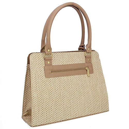 Kit Bolsa Baú Palha com Bolsa Carteira Alça Corrente Casual e Carteira Amanda Brazil