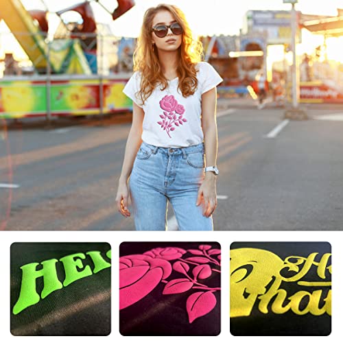 Venitor 3D Puff Heat Transfer Vinyl Sheets 12X 10Inch Foaming Htv Press Film Puffy Vinyl Iron On Vinyl For Diy T-Shirt Clothes Bag Pillow Textile Fabric(Green) #TOP2