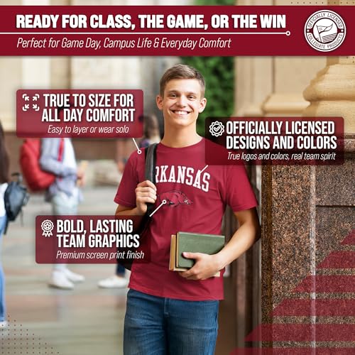 Image of NCAA Gameday Cotton T-Shirt for Men and Women | Officially Licensed NCAA Tee - Preshrunk Ring-Spun Cotton - Screen-Printed Team Logo