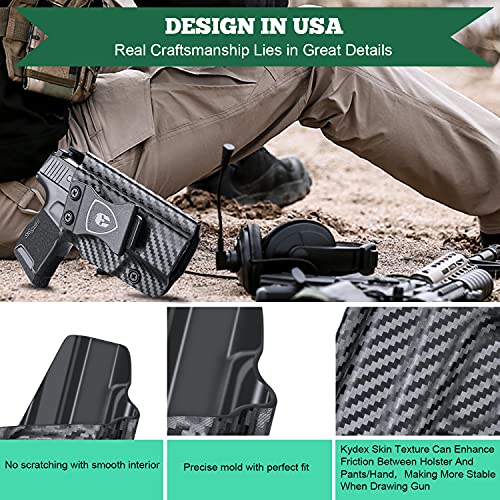 P365 Holster, Iwb Carbon Fiber Kydex Holsters Fit: Sig Sauer P365 / P365 Sas / P365X / Sig Sauer P365Xl Pistol, Inside Waistband Concealed Carry Holster For Men/Women, Adj. Cant & Retention, Right #TOP3