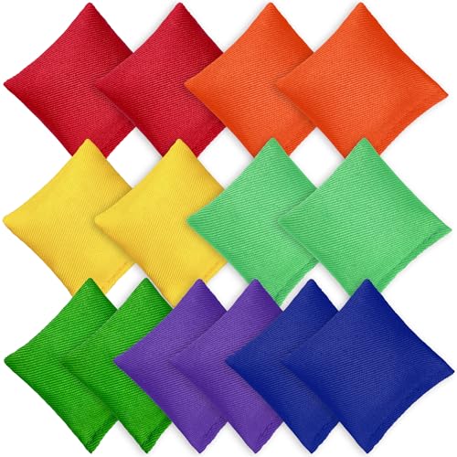 14 PCS Small Colorful Nylon Bean Bags Mini Bean Bags for Outdoor for Family Carnivals Team-Building Events