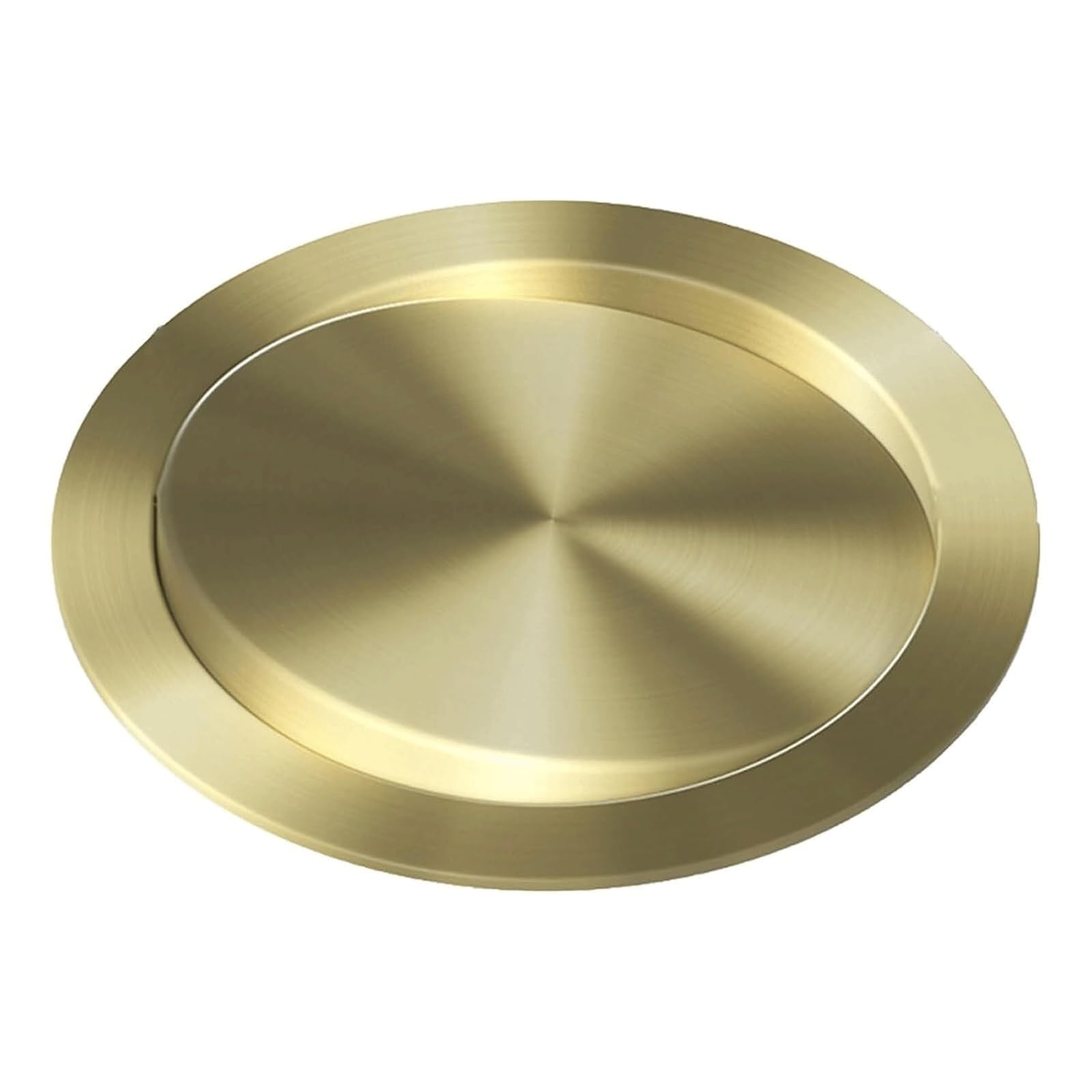 DFGHNBVC Countertop Trash Can Lid Stainless Steel Round Trash Chute Built-In Balance Flap Cover Recessed Swing Garbage Bin Lid Trash Grommet,Gold-252Mm