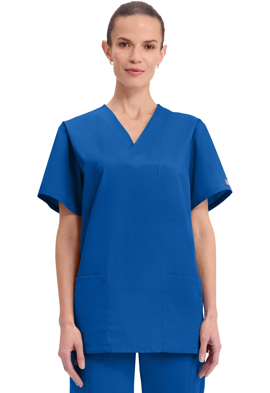 Cherokee Men's Royal - Man Scrub Top Originals - Medical Clothing - With 3 Pockets - V-Neck - Wwe4876 - Xl