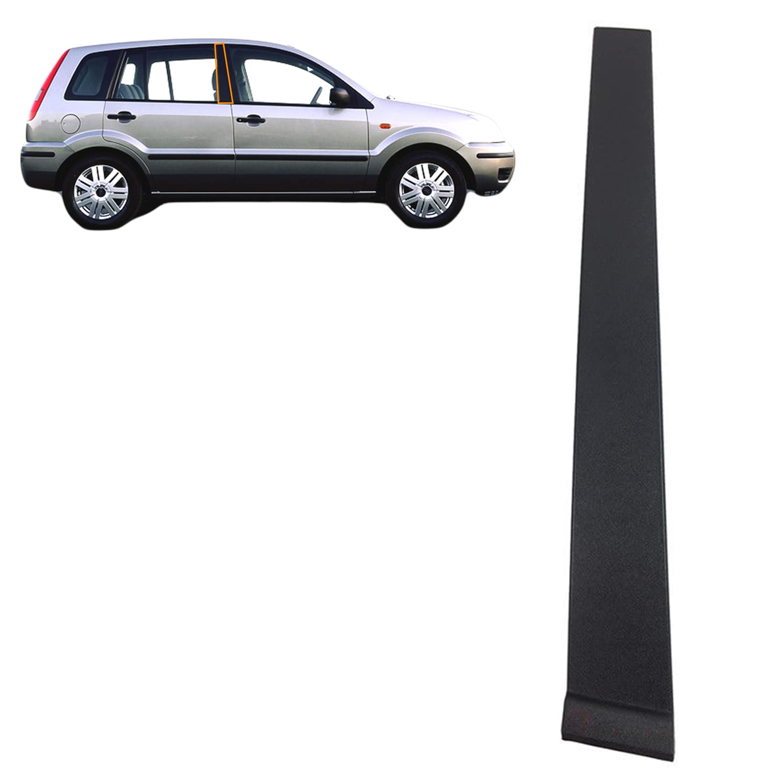 Moulure De Pilier De Porte Arrière Gauche BROSS – Référence 7N11N25459AA – Compatible Ford Fusion Europe 2002-2012