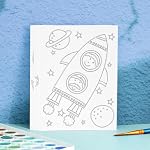 24 Pack toile pré-drawn pour la peinture en vrac, peinture pré-stencilée pour les enfants Toile à peindre, Enfants , Journée pour les Enfants Cadeaux d'anniversaire Cadeaux pour la fête, Retour à l'école et temps de famille, 12 Style (7.8 x 5.8 De pouce)