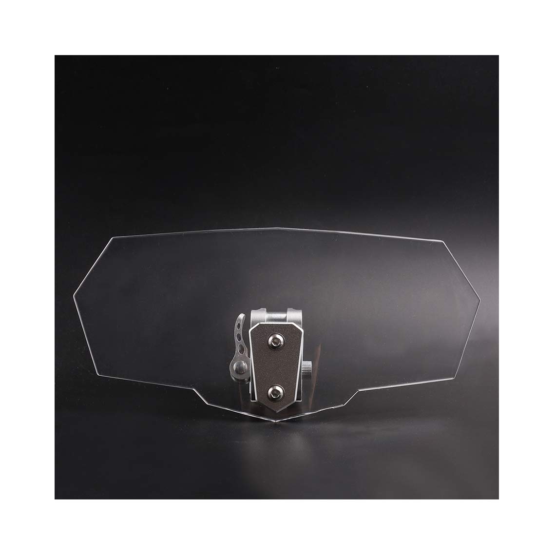 Deflettore/estensione Parabrezza Universale Per Moto - Regolabile, 368 Mm, Nero, Con Morsetto, Riduce Vento E Rumore
