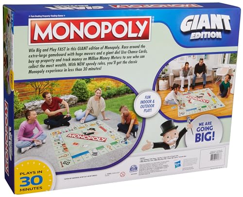 Spin Master Games Monopoly Giant Edition Oversized Classic Kids Board Game - image 7