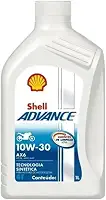 Óleo De Motor Shell Advance AX6 10W30 Lubrificante Semissintético Para Motor Moto 4 Tempos - 1 Litro