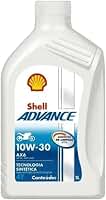 Óleo De Motor Shell Advance AX6 10W30 Lubrificante Semissintético Para Motor Moto 4 Tempos - 1 Litro