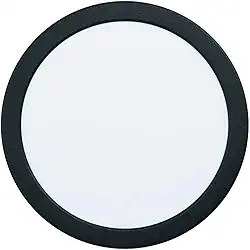 Plafon LED 25W Sobrepor Redondo Preto 4000K Luz Moderna para Iluminação de Teto