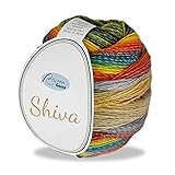 Rellana Shiva Farbe 101, Wolle mulesingfrei, 200g Farbverlaufswolle zum Stricken oder Häkeln