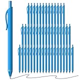InkSlick 50 Pack Blue Ink Pens - Bulk Pens, 1.0MM Medium Point Ballpoint Pens, Smooth Writing No Bleed Retractable Ball Point Pen (Blue)
