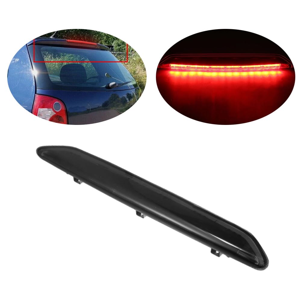 MASO Terza Luce Stop a LED, Terza Luce Stop Aggiuntiva a Montaggio Alto, Adatta per VW Polo MK4 IV Hatchback 9N 9N3 2002-2009, 6Q6945097, Rosso/Affumicato