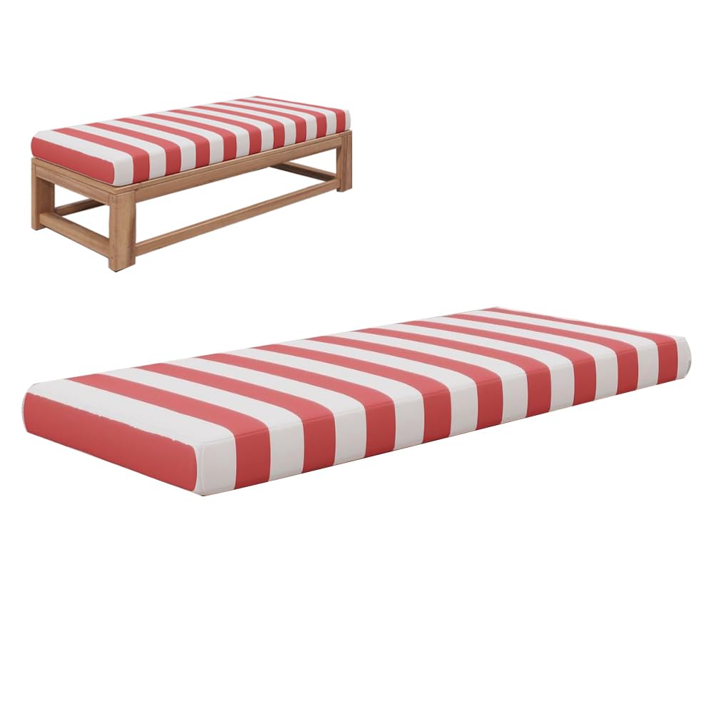 Banc d'extérieur imperméable antidérapant et lavable rouge Cush
