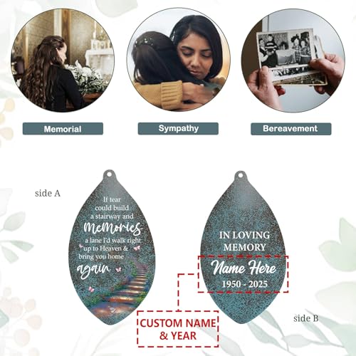 Image of ASTARIN Personalized 35inch Sympathy Wind Chimes, Memorial Gifts Wind Chimes for Outside, Deep Tone Wind Chime for Loss of Loved Ones, Commemorative Wind Chime for Mom /Dad /Friends,Produced in Texas