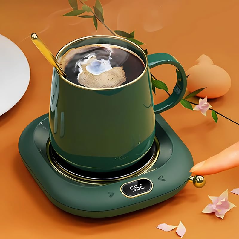 Drumstone 𝟏𝟓 𝐘𝐞𝐚𝐫𝐬 𝐖𝐚𝐫𝐫𝐚𝐧𝐭𝐲 USB-Powered Coffee Mug Warmer – Smart...