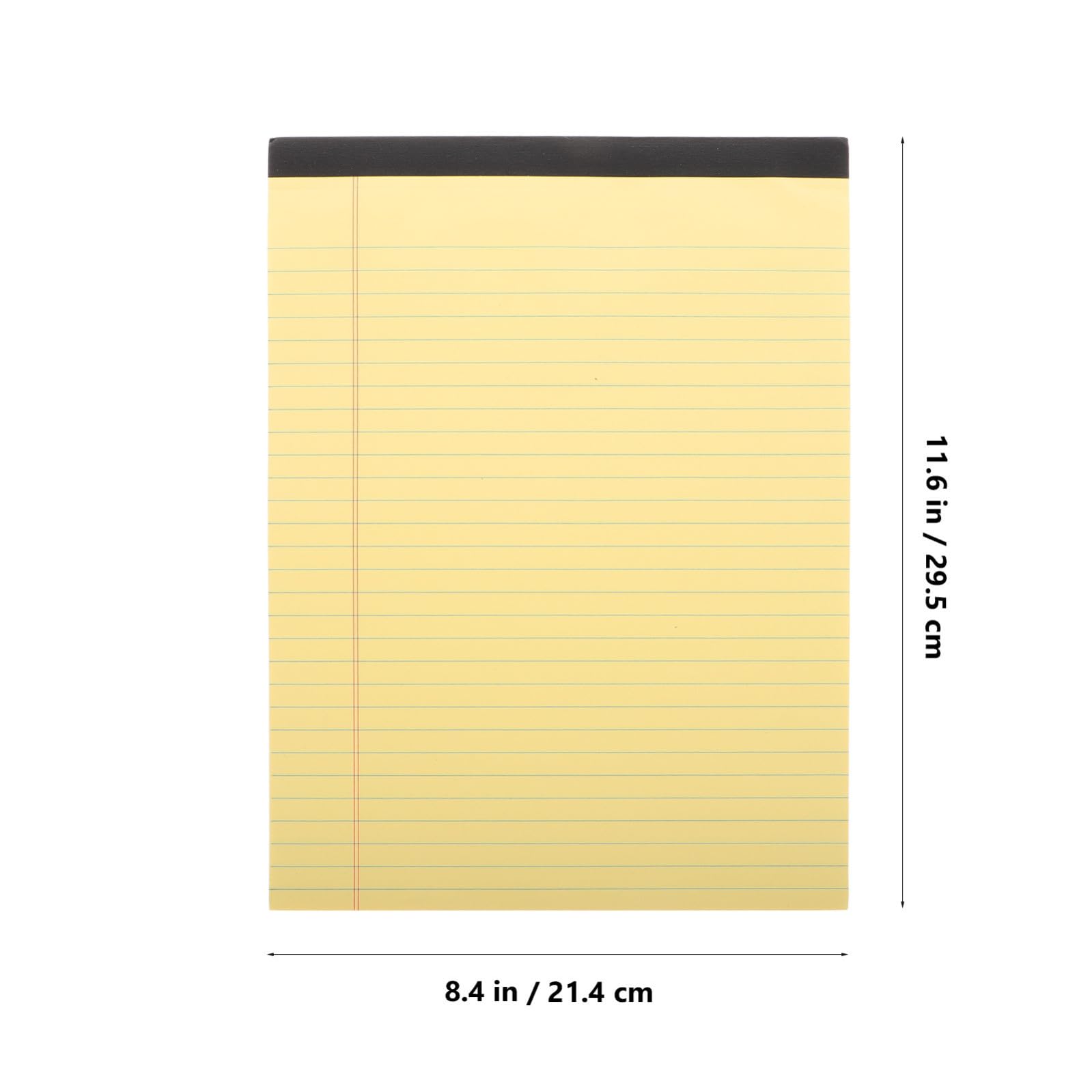 SECFOU Quaderno A4 Giallo 6 Pezzi con Pagine a Righe e Design a Sezioni, Blocco Note in Polpa di Legno per Appunti di Lavoro e Uso Professionale