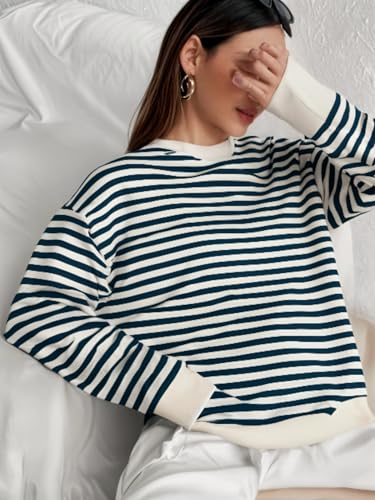Image of MACK JONNEY Women Striped T-Shirt || T-Shirt for Women || Full Sleeve T Shirt || T-Shirt-MACK640527
